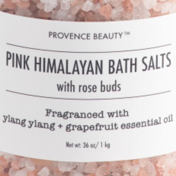 Pink Himalayan Bath Salts Spa Soak Hygge Relaxation Rose Buds & Essential Oils - Picture 4 of 5